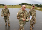 U.S. Army Brig. Gen. Mark Malanka, center, of the 40th Infantry Division, joins his staff in touring aviation facilities during the Allied Spirit V exercise Oct. 1, 2016, at the 7th Army Training Command's Hohenfels Training Center, Germany. More than 60 soldiers from the California Army National Guard's 40th Infantry Division are serving as the Higher Control (HICON) during Exercise Allied Spirit V through mid-October 2016. The soldiers are providing direction and expertise to military units from 8 NATO nations, including several U.S. active duty and reserve component personnel. The U.S. Army Europe training involves more than 2,500 participants working to strengthen tactical interoperability and test secure communications between NATO members and partner nations. 