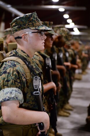 More than 6,000 recruits from Marine Corps Recruit Depot Parris Island, S.C., evacuate from the training depot Oct. 4-5 via commercial buses to avoid inclement weather from Hurricane Matthew. 