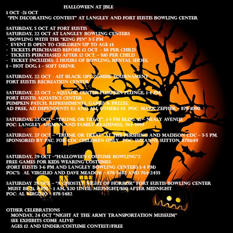 JBLE Halloween Events