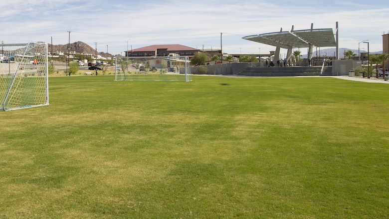 The amphitheater at Victory Park is seen, following the park’s official ribbon-cutting ceremony aboard Marine Corps Air Ground Combat Center, Twentynine Palms, Calif., Oct. 5, 2016. (Official Marine Corps photo by Cpl. Connor Hancock/Released)