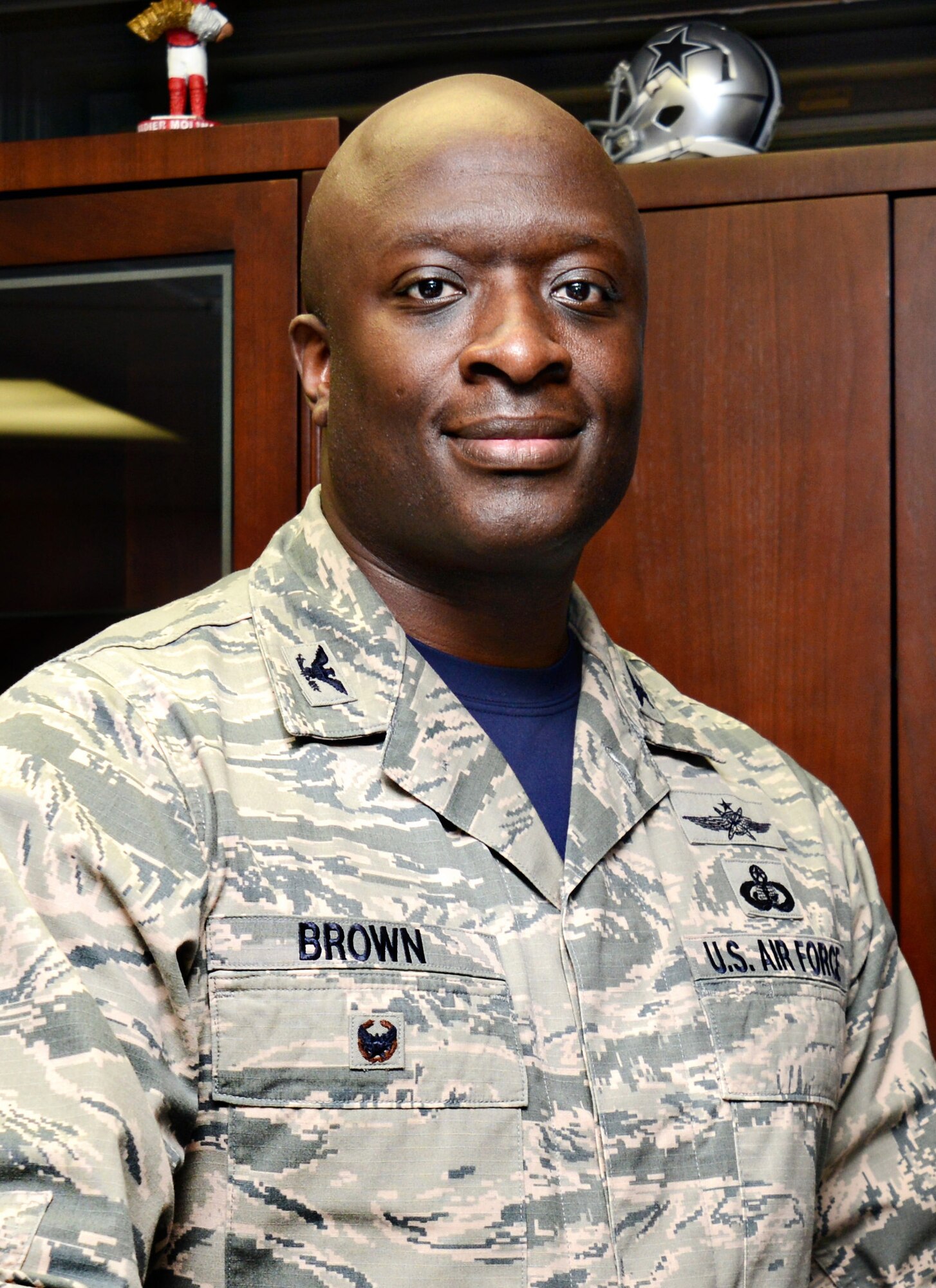 Col. Thomas Brown is the new vice commander for the 72nd Air Base Wing. He is in his 23rd year of active duty and will soon welcome his first child with his spouse, Eda. (Air Force photo by Kelly White)