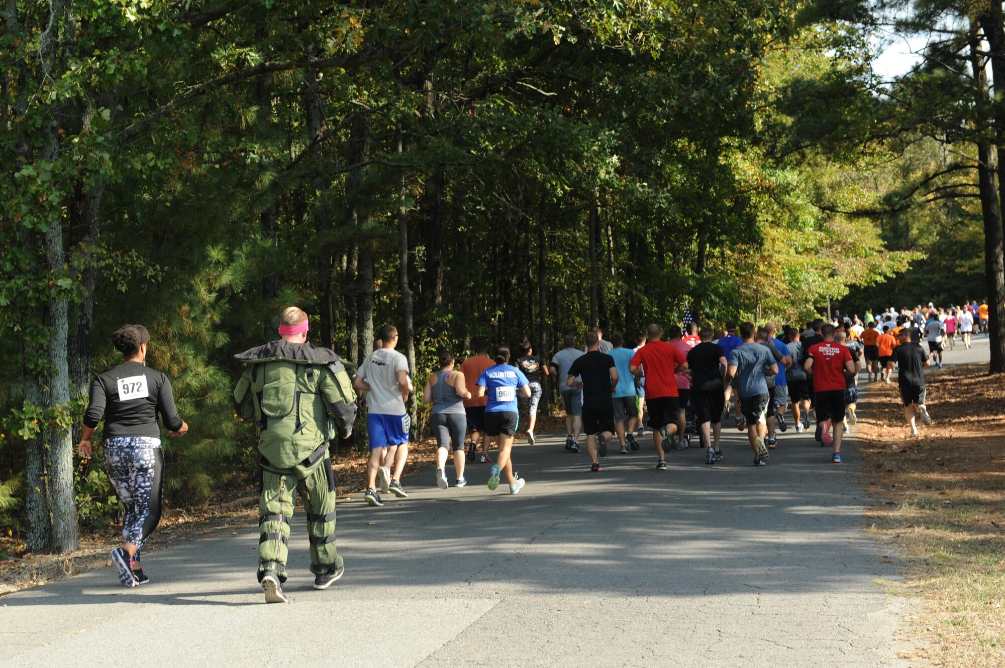 Members of the base participate in the Chief’s Group Fun-Run, Oct. 7, 2016, at Little Rock Air Force Base, Ark. The run helped kick-off the start of the Combined Federal Campaign with $500 of the proceeds from the run going toward charities within the CFC. 