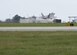 An U.S. Air Force F-22 Raptor takes off from the runway at Joint Base Langley-Eustis, Va., Oct. 5, 2016. Approximately 40 aircraft and 100 personnel from the 1st and 192nd Fighter Wing evacuated the installation due to projected tidal surges and potential flooding as a result of Hurricane Matthew. (U.S. Air Force photo by Staff Sgt. J.D. Strong II)