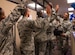 Airmen cheer and trade high-fives as team members are recognized during the 440th Supply Chain Operations Squadron Equipment Transformation graduation at Joint Base Langley-Eustis, Va., Oct. 6, 2016. More than 100 Airmen were awarded diplomas after logging over 2,000 training hours to improve processes and better serve maintainers at U.S. Air Force bases worldwide. (U.S. Air Force photo by Danny Mangosing)