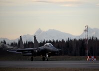 A Republic of Korea Air Force (ROKAF) F-15K Slam Eagle multi-role fighter aircraft takes off from Eielson Air Force Base, Alaska, Oct. 10, 2016, during the first RED FLAG-Alaska (RF-A) 17-1 combat training mission. RF-A is a series of Pacific Air Forces commander-directed field training exercises vital to maintaining peace and stability in the Indo-Asia-Pacific region, and providing U.S. units and partner nation forces like the ROKAF the opportunity to sharpen their combat skills and strengthen interoperability in a realistic threat environment inside the Joint Pacific Alaska Range Complex. (U.S. Air Force photo by Master Sgt. Karen J. Tomasik)
