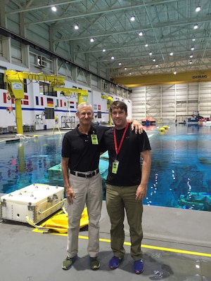 U.S. Army Corps of Engineers Buffalo District Safety Manager, William Pioli (left), and Engineer Diver Brian Dockstader (right) recently completed dive school at the NASA Neutral Buoyancy Lab in Houston, TX. 

