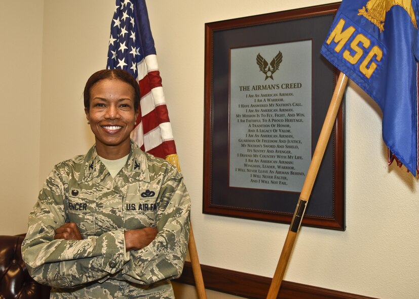 Col. Yvonne Spencer, 92nd Mission Support Group commander, was selected as a guest speaker during the Air Force Technical Applications Center’s Women in Science and Engineering Symposium Sept. 7, 2016, at Patrick Air Force Base, Fla. “I was definitely humbled to be asked to speak at a conference to such trailblazers,” said Spencer. “I would have never expected anything like that, to be included in such a well-known group I felt like the Air Force was reaching out and trying to be inclusive and trying to spread the importance of diversity.” (U.S. Air Force photo/Airman 1st Class Taylor Shelton)