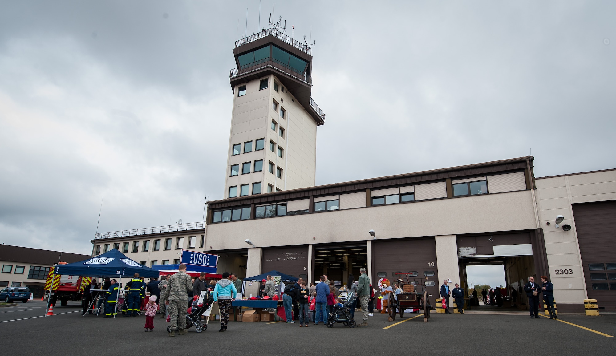 The 786th Civil Engineer Squadron hosts an open house for the Kaiserslautern Military Community at Ramstein Air Base, Germany, Oct. 8, 2016. The event was held as a kick-off for Fire Prevention Week to help service members and their families stay informed on preventing fires. (U.S. Air Force photo by Airman 1st Class Lane T. Plummer)