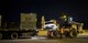 Cargo is prepared Oct. 11, 2016, on the flightline at Fort Campbell, Ky. Joint Base Charleston C-17's evacuated to Fort Campbell so they can continue their mission of rapid global mobility during Hurricane Matthew. Due to Hurricane Matthew, a Limited Evacuation Order of South Carolina Hurricane Evacuation Zones has been issued by the Commander, Joint Base Charleston. All Joint Base personnel are expected to evacuate the area and will return once damage has been assessed and it's safe to return. (U.S Air Force photo by Senior Airman Clayton Cupit)