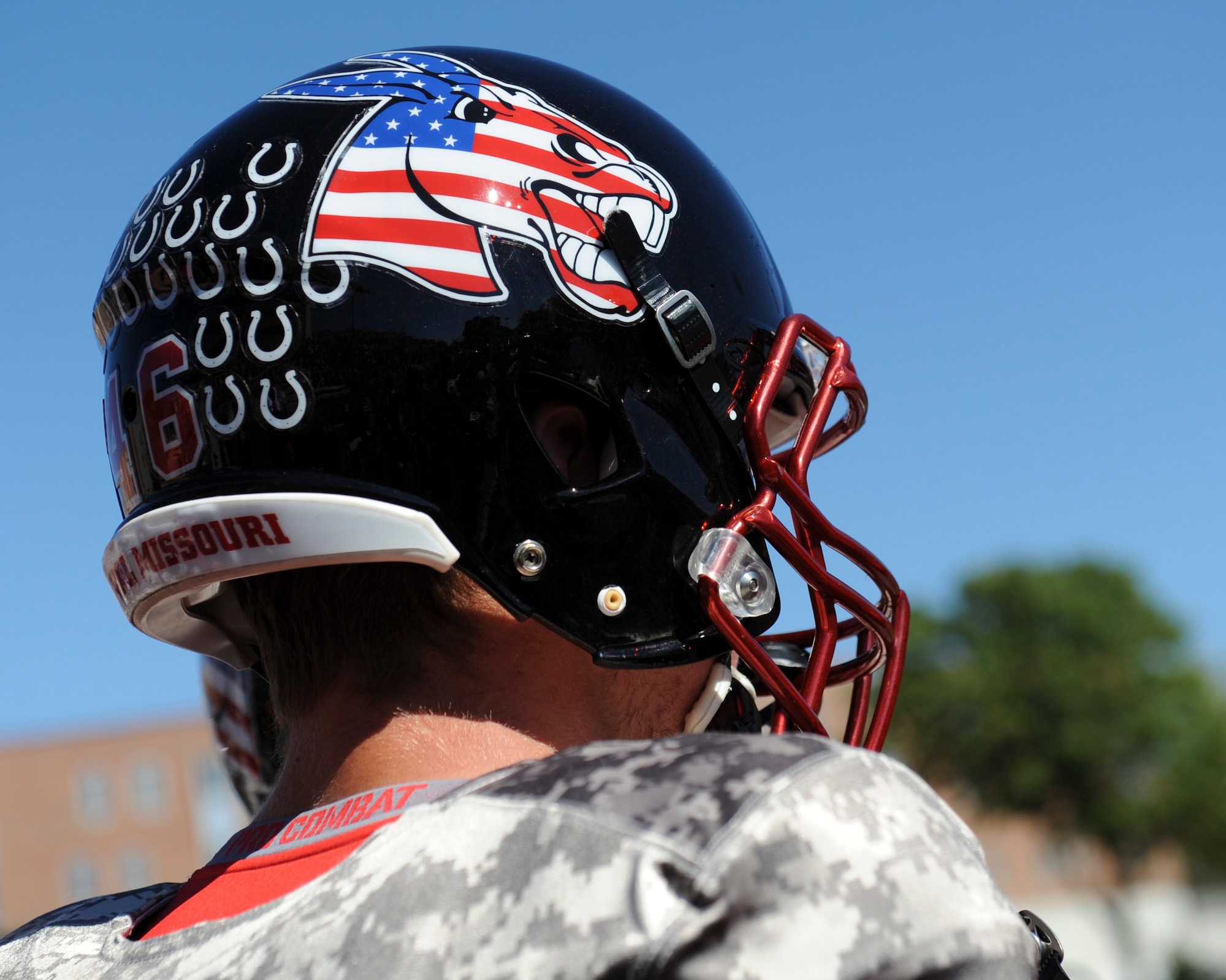 Hundreds of military families attended a free tailgate and game during Military Appreciation Day at the University of Central Missouri (UCM) in Warrensburg, Mo., Oct. 8, 2015. U.S. Air Force Brig. Gen. Paul W. Tibbets IV, thw 509th Bomb Wing commander, performed a coin toss before the start of the game. 