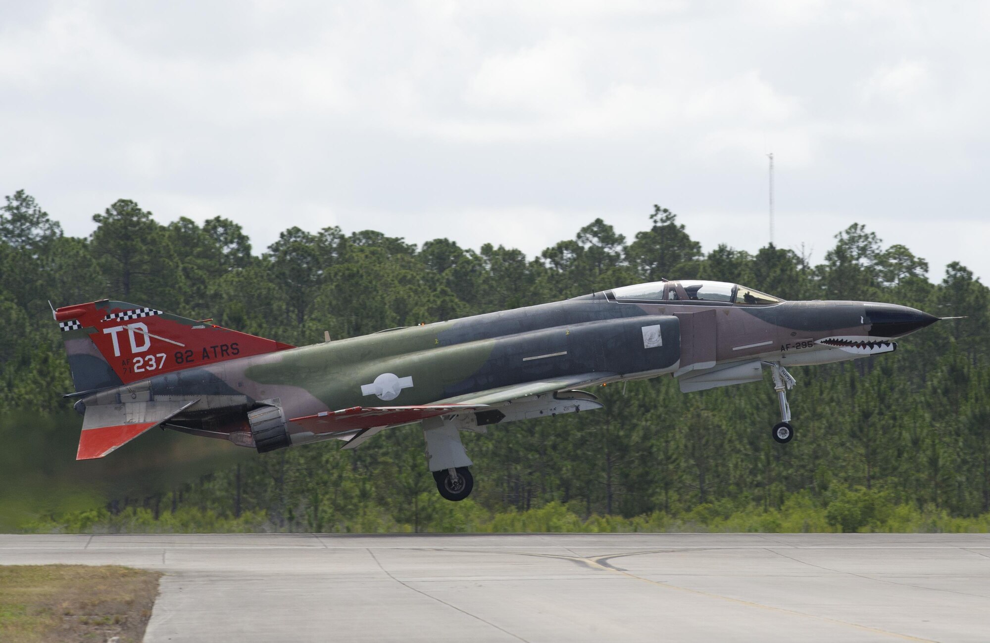 A QF-4 takes off from Tyndall Air Force Base, Florida, May 27, 2015, to be used as a Full-Scale Aerial Target during a Live Fire Test & Evaluation mission. After the flight, the FSAT mission transitioned to Holloman AFB where the last unmanned QF-4 flight took place in August 2016. The last manned mission will be flown in December 2016, ending the USAF role in the QF-4. (Courtesy photo)