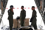 Philippine Air Force C-130 crew members prepare a U.S. Air Force C-130 Hercules aircraft for low-cost, low-altitude airdrop operations with U.S. Air Force Tech. Sgt. John Quiason (middle), 36th Airlift Squadron, 374th Airlift Wing, Yokota Air Base, Japan, during the current iteration of a rotational Air Contingent at Brigadier General Benito N Ebuen Air Base, Lapu-Lapu City, Philippines, Oct. 5, 2016. For the exchange, Yokota-based C-130s flew with members of the Philippine Air Force's 220th Airlift Wing, from Brig. Gen. Benito N. Ebuen Air Base, Lapu-Lapu City, Philippines, and discussed the intricacies of LCLA bundle drops. Two Yokota-based C-130s and crews, members of the 36th Contingency Response Group, Andersen Air Force Base, Guam, and other units from across U.S. Pacific Command conducted bilateral training missions and subject matter expert exchanges alongside their Philippine Air Force counterparts. The Air Contingent is helping build the capacity of the Philippine Air Force and increases joint training, promotes interoperability and provides greater and more transparent air and maritime situational awareness to ensure safety for military and civilian activities in international waters and airspace. Its missions include air and maritime domain awareness, personnel recovery, combating piracy, and assuring access to the air and maritime domains in accordance with international law.