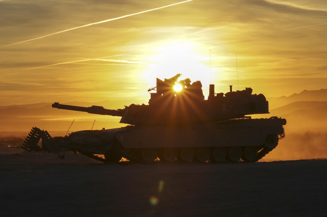 Soldiers prepare to defend against indirect fire during an exercise at the National Training Center at Fort Irwin, Calif., Oct. 7, 2016. The exercise aimed to create a realistic training environment to prepare brigade combat teams for facing similarly equipped opposing forces. Army photo by Spc. Dedrick Johnson