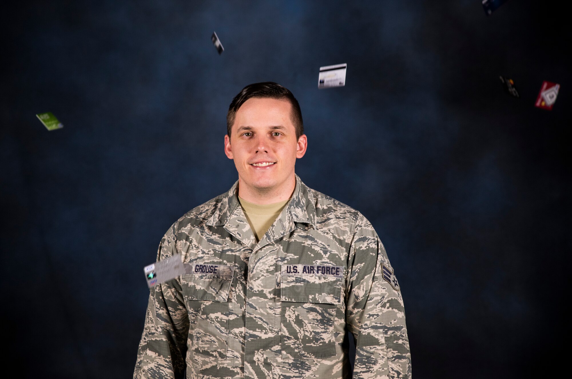 Senior Airman Chase Grouse, 188th Wing financial management technician, is selected for the October Flying Razorback Spotlight Oct. 12, 2016, at Ebbing Air National Guard Base, Fort Smith, Ark. Grouse joined the unit in 2009 and is working towards completing his Bachelor’s degree in finance and pursue commission opportunities. (U.S. Air National Guard photo by Senior Airman Cody Martin)