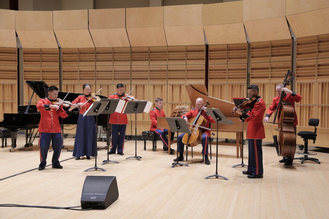 On Oct. 14, 2016, chamber ensembles from "The President's Own" performed a dress rehearsal for a Chamber Music Series on Oct. 16, 2016. (U.S. Marine Corps photo by Master Sgt. Kristin duBois/released)