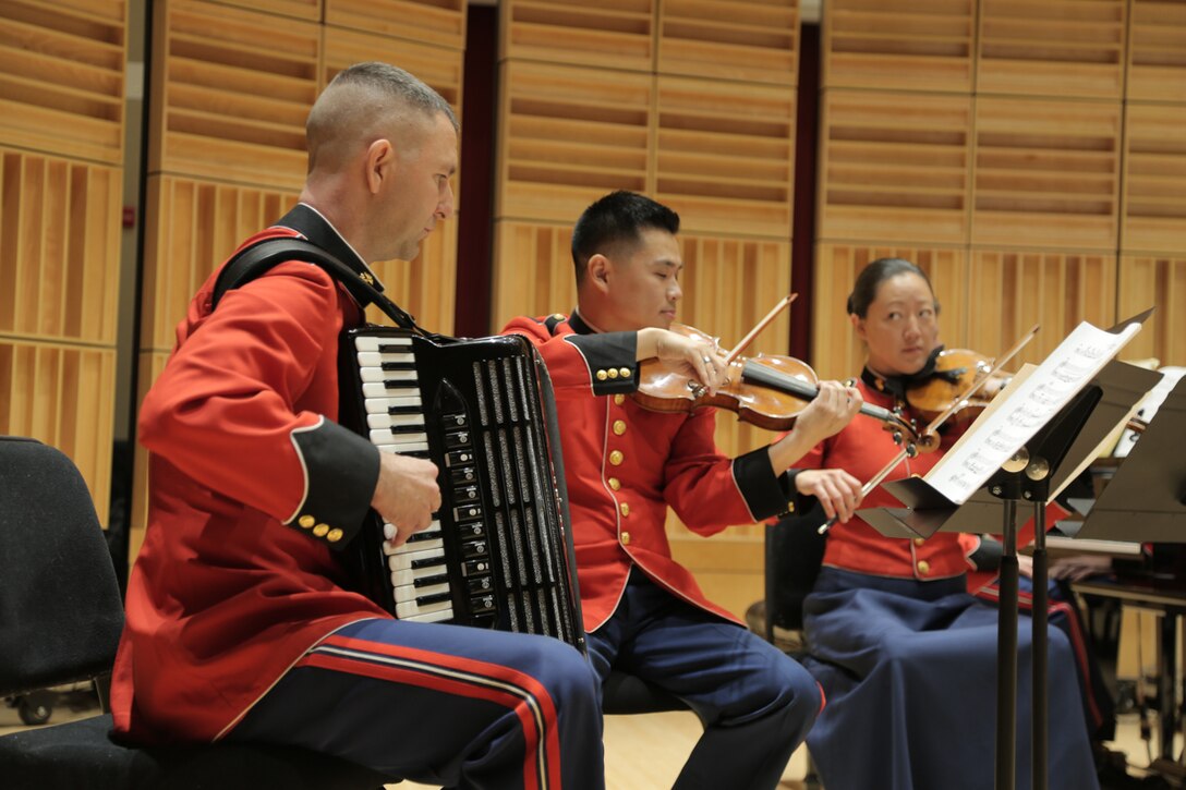 On Oct. 14, 2016, chamber ensembles from "The President's Own" performed a dress rehearsal for a Chamber Music Series on Oct. 16, 2016. (U.S. Marine Corps photo by Master Sgt. Kristin duBois/released)