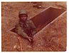Private Frances Culpepper in a foxhole during basic training in 1975, Fort McCullough, Ala. Culpepper worked through the ranks to retire as a Sgt. Major more than 40-years later. (Photographer unknown)