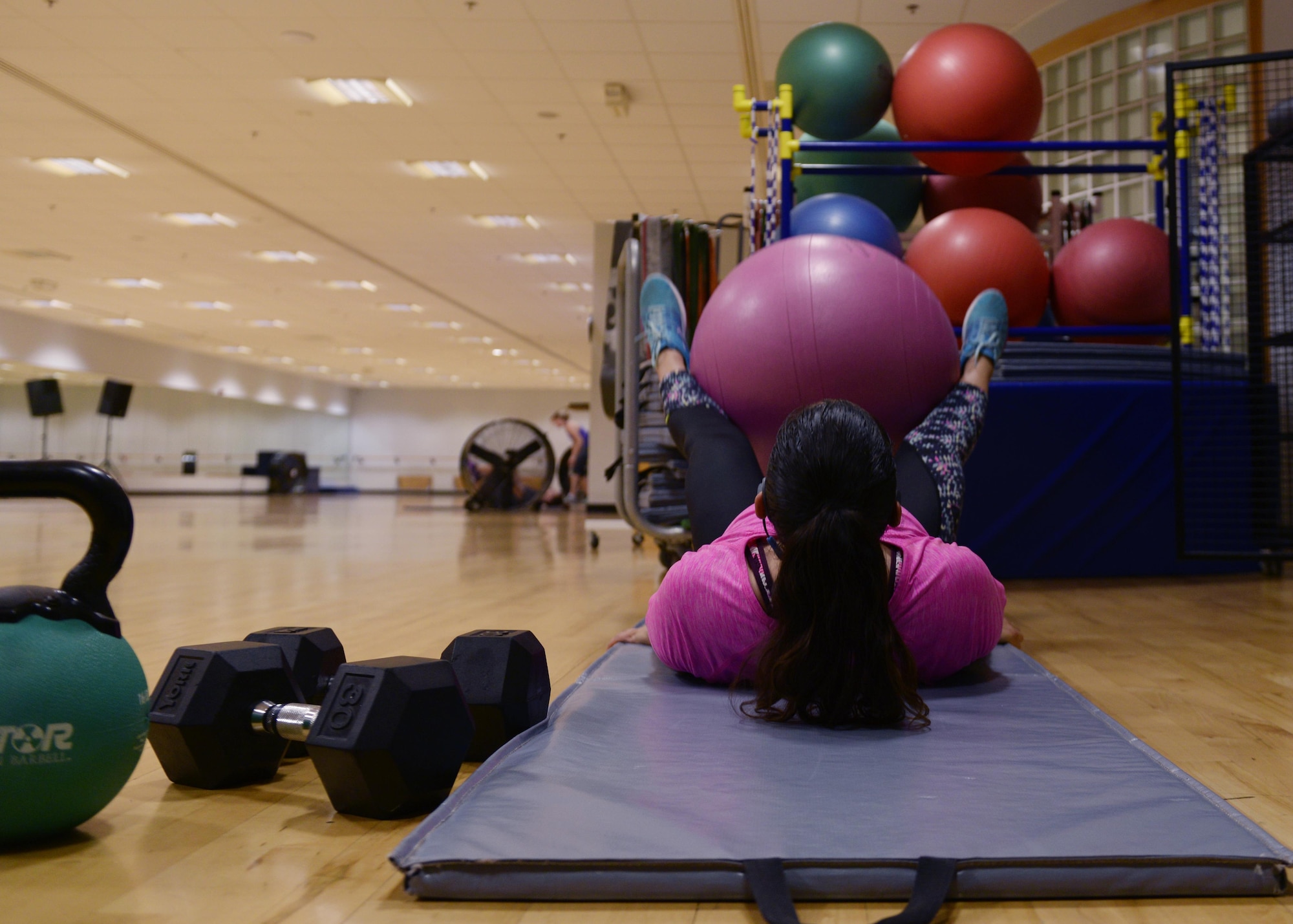 An Airmen works out at Royal Air Force Lakenheath, England, Oct. 17. A key factor to maintaining a long-term fitness routine is finding exercises that are enjoyable and personalized to the individual. (U.S. Air Force photo/Airman 1st Class Abby L. Finkel) 