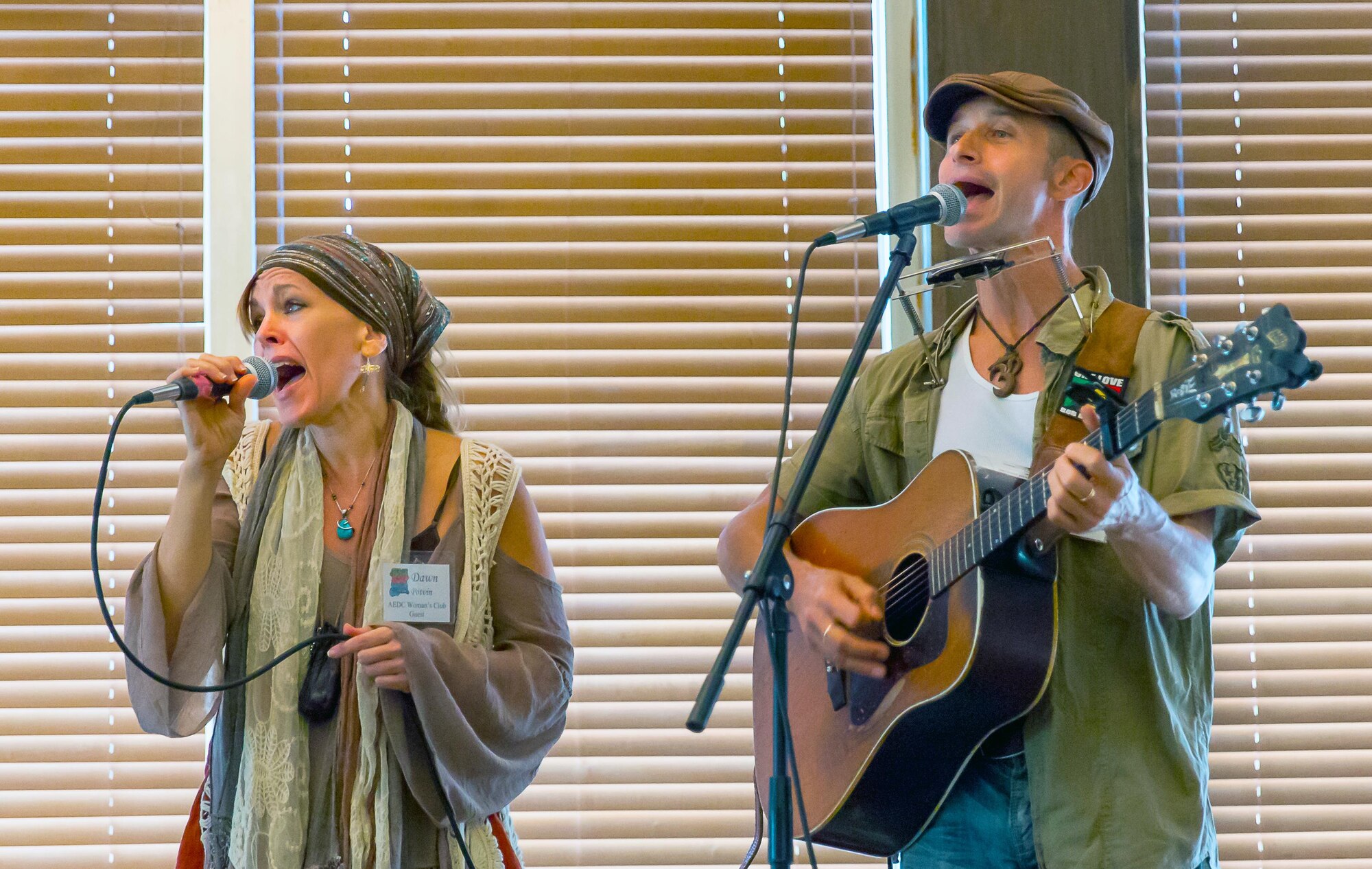 Music artists Dawn and Nash, from Nashville, perform at the AEDC Woman’s Club meeting Oct. 4 at the Arnold Lakeside Club. (Courtesy photo)