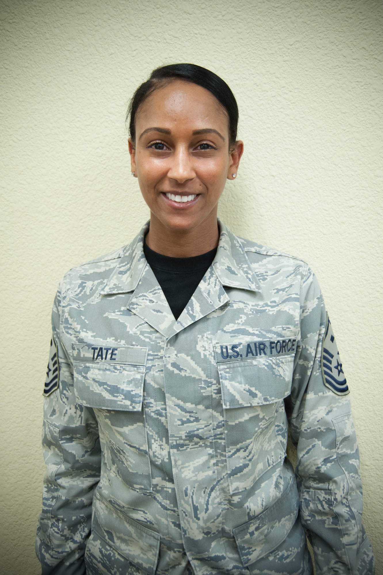 Master Sgt. Deblair Tate from the 403rd Aeromedical Staging Squadron is the 403rd Wing's First Sergeant of the Quarter. (U.S. Air Force photo/Senior Airman Heather Heiney)