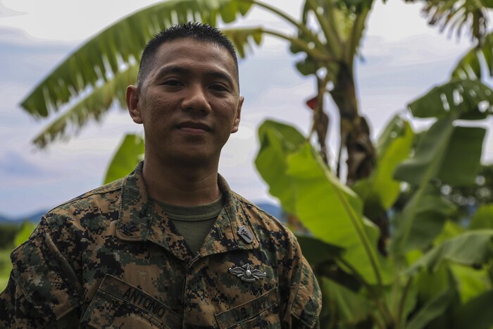 U.S. Navy Petty Officer 2nd Class Jose Antonio, a native of San Jose, Calif., and bio-medical technician with the community health engagement group attached to Bravo Company, 9th Engineer Support Battalion, 3d Marine Logistics Group, III Marine Expeditionary Force, poses for a portrait photograph while supporting Philippine Amphibious Landing Exercise 33 (PHIBLEX) in Cagayan Valley, Philippines, Oct. 10, 2016. PHIBLEX is an annual U.S.-Philippine bilateral exercise that combines amphibious landing and live-fire training with humanitarian civic assistance efforts to strengthen interoperability and working relationships. (U.S. Marine Corps photo by MCIPAC Combat Camera Cpl. Allison Lotz/Released)