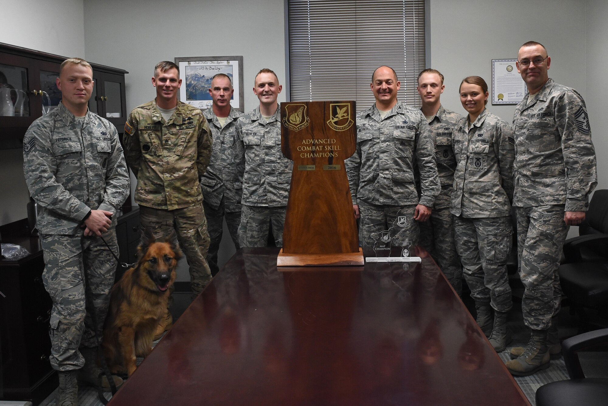 The Joint Base Elmendorf-Richardson Security Forces team won the Pacific Air Forces Advanced Combat Skills Assessment hosted in Guam, Sept. 25 to 29, 2016. The team competed against 10 other teams throughout PACAF in various mental and physical challenges. 