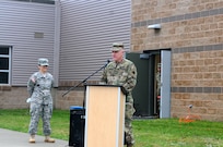 HOMEWOOD, Illinois (October 15, 2016) – Col. Kurt Wagner, director of the Directorate of Public Works for 88th Regional Support Command, talks about the improvements made to the newly re-opened Vietnam Veterans Memorial Army Reserve Center in Homewood, Illinois, October 15. Wagner heads up the 88th RSC organization that is tasked with maintaining the more than 275 facilities across the 19-state region from Ohio to Washington state.