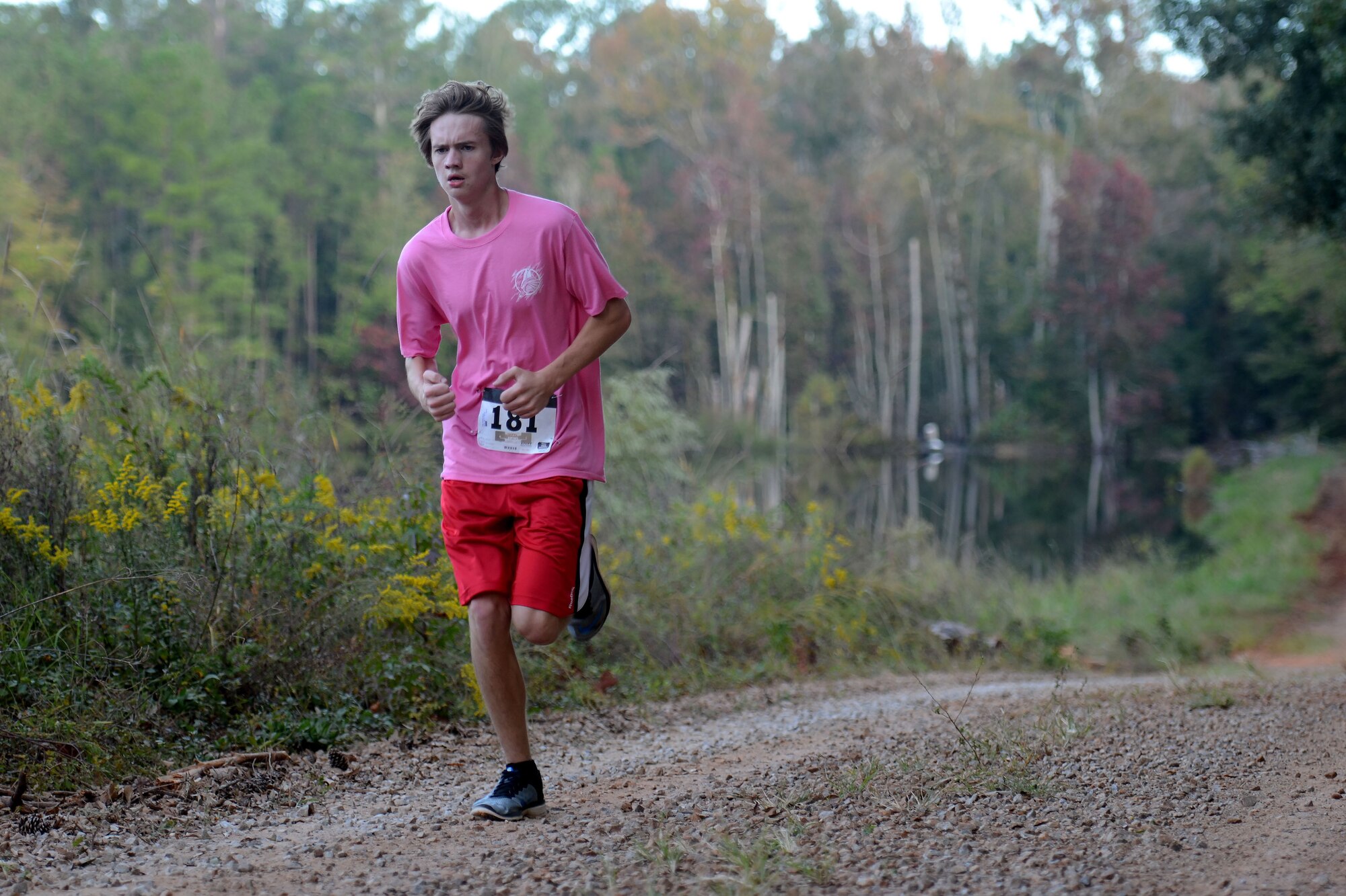 U.S. Airmen of the 169th Fighter Wing and the South Carolina Air National Guard gather to run in the 6th annual Foxtrot Warrior Run at McEntire Joint National Guard Base, S.C., Oct. 16, 2016.  The fundraiser event raised money for the Warm Heart Association to benefit Airman 1st Class Jamia Porcher, an aircraft electrician assigned to the 169th Maintenance Squadron, and other South Carolina Wounded Warrior charities. (U.S. Air National Guard photo by Senior Airman Ashleigh Pavelek)  