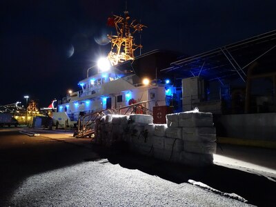 The crew of the Coast Guard Cutter Heriberto Hernandez offloads 2,367 pounds of cocaine following the interdiction of a vessel north of Puerto Rico, Aug. 28, 2016. While fighting the drug trade remains important, the commander of U.S. Southern Command told a National Defense University audience Oct. 18, 2016, that increasing regional cooperation, real-time information sharing and multinational operations is necessary to overcoming a variety of transregional and transnational networks that threaten security and stability. Coast Guard photo by Ricardo Castrodad