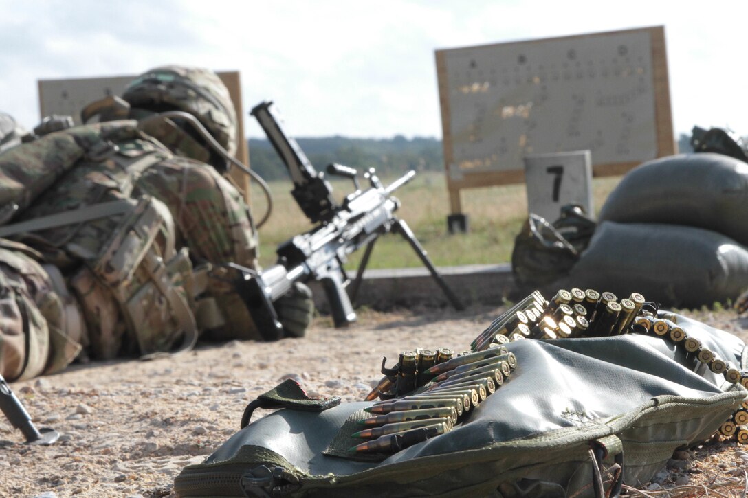 The 355th Chemical Company based out of Las Vegas, Nevada, conducted their M249 zeroing and qualification, during their mobilization training at Fort Hood, Texas, Oct 6, 2016