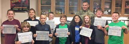 At the conclusion of their visit to the Preventive Medicine Specialist Program entomology lab at the Medical Education and Training Campus at Joint Base San Antonio-Fort Sam Houston, the River City Believers Academy students each received a certificate of training for their insect collections and participation.