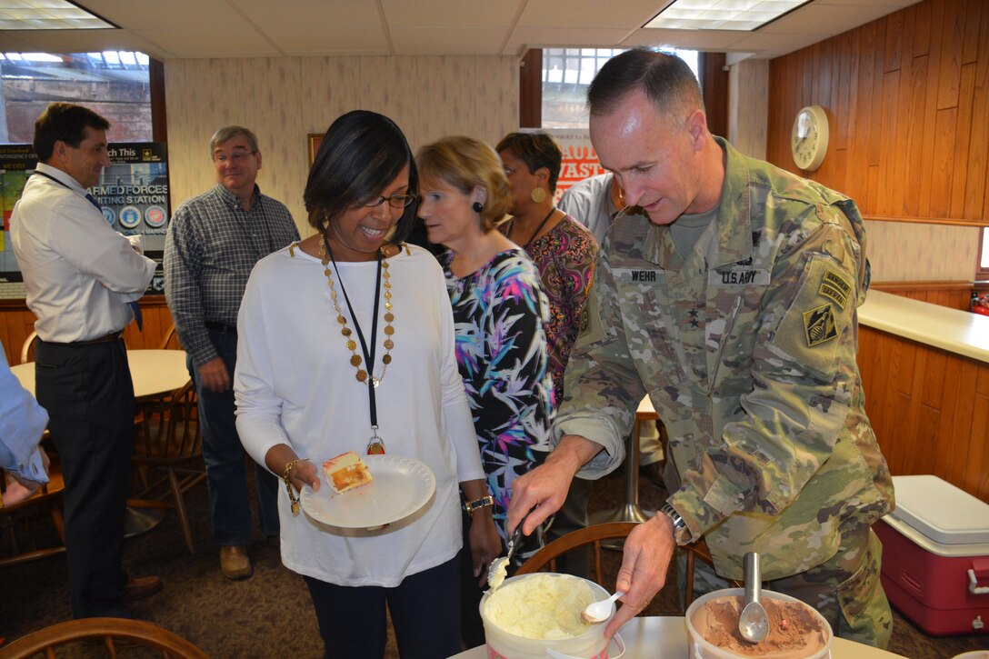 Major General Michael Wehr and other MVD leaders hosted an Ice Cream social for the MVD staff the first week of October. The social is a yearly tradition that allows the leadership to serve the MVD staff as a symbol of their appreciation of the team’s hard work the previous fiscal year!

