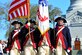 The Old Guard from Commander and Chief Guard, marches after the national anthem during a wreath-laying ceremony at the French Monument in Yorktown Va., Oct. 19, 2016. On Oct. 19, 1781, the American and French army won the battle of Yorktown against the British army. (U.S. Air Force photo by Airman 1st Class Tristan Biese)