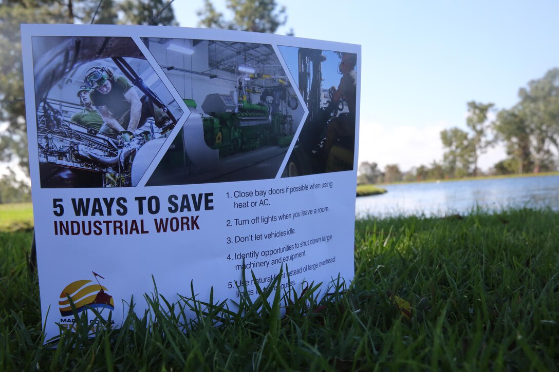 Marine Corps Air Station Miramar, Calif., is recognizing National Energy Action Month by promoting energy conservation in October. MCAS Miramar utilizes multiple energy conservation systems like solar panels, recycled water and a future microgrid project to move closer to becoming a more energy self-sufficient installation. (U.S. Marine Corps photo by Lance Cpl. Jake McClung/Released)