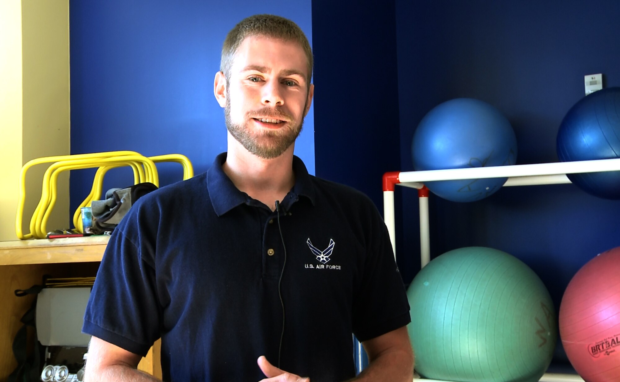 Jimmy Puchalski, Westover wing exercise physiologist, wants to help you! Jimmy is available by drop-in or appointment. (Air Force photo/ TSgt. Amelia Leonard 