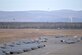 A variety of units aircraft and personnel gather in their ramp space as a pair of F-16 Fighting Falcons prepare to land at Eielson Air Force Base, Alaska, Oct. 10, 2016, after the first Red Flag-Alaska 17-1 combat training mission. Red Flag-Alaska is a Pacific Air Forces commander-directed field training exercise and is vital to maintaining peace and stability in the Indo-Asia-Pacific region. The F-16s are assigned to the 36th Fighter Squadron at Osan Air Base, South Korea. (U.S. Air Force photo/Master Sgt. Karen J. Tomasik)