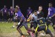 U.S. Air Force Staff Sgt. Arlando Budd, a site security controller from the 509th Security Forces Squadron (SFS), runs past defenders during the intramural flag-football championship game at Whiteman Air Force Base, Mo., Oct 17, 2016. The 509th SFS won the championship game with a final score of 30-16. (U.S. Air Force photo by Senior Airman Joel Pfiester)