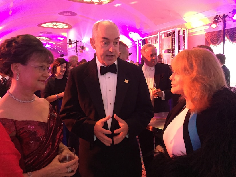 J.D. Crouch II, the USO’s chief executive officer and president, and his wife, Kris, speak with USO legend Ann-Margaret at the 75th Anniversary USO Gala at the Daughters of the American Revolution Constitution Hall in Washington, D.C., Oct, 20, 2016. DoD photo by Jim Garamone