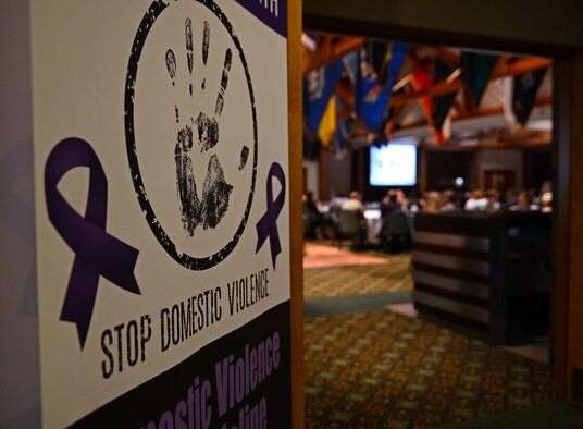 Service Members and members of the local community attend a domestic violence awareness training session Oct. 21, 2016, at Joint Base Lewis-McChord, Wash. The training was to help raise awareness of domestic violence during domestic violence awareness month. (U.S. Air Force photo/Senior Airman Jacob Jimenez)   