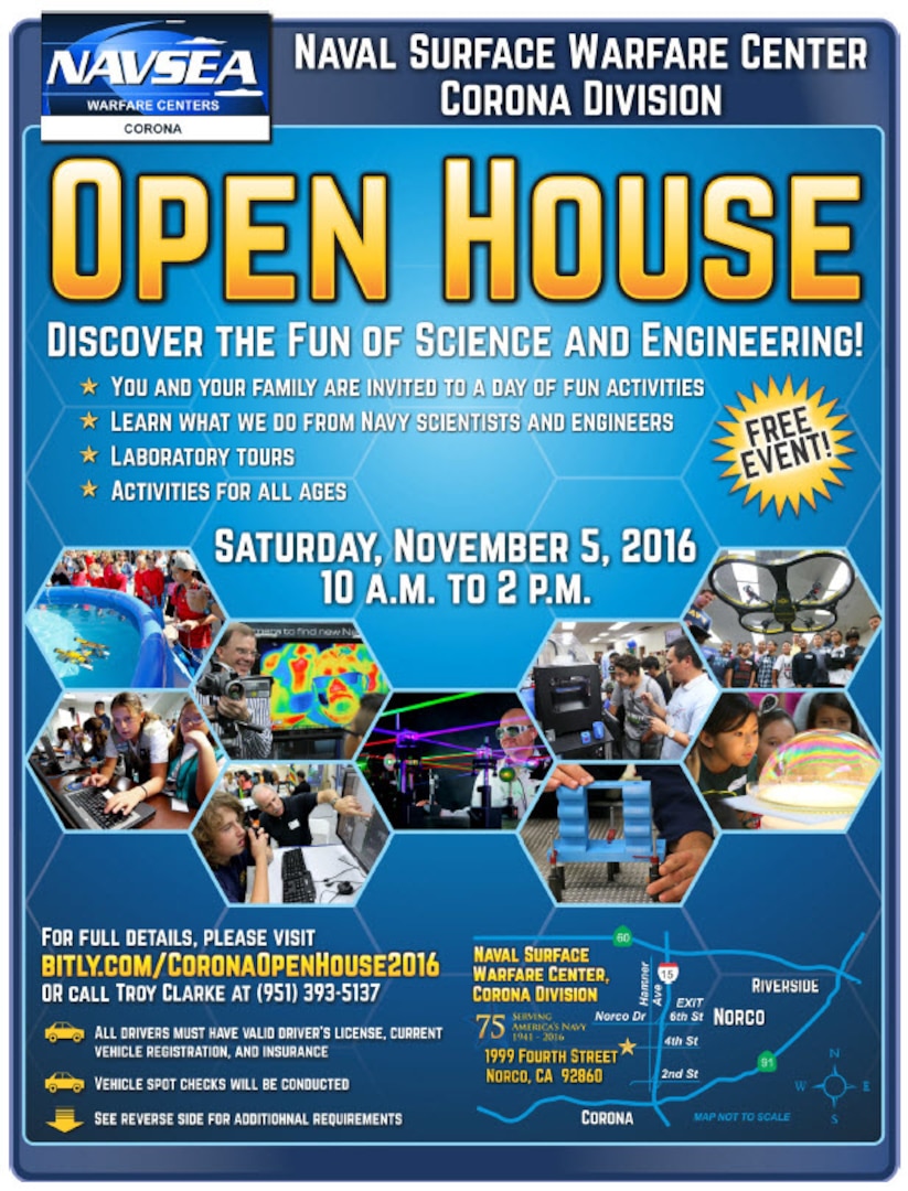 NSWC Corona Open House 2016 Flyer