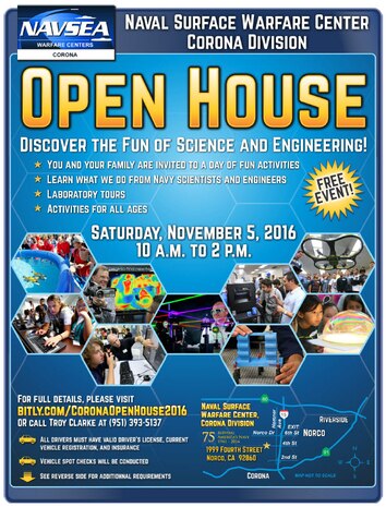 NSWC Corona Open House 2016 Flyer