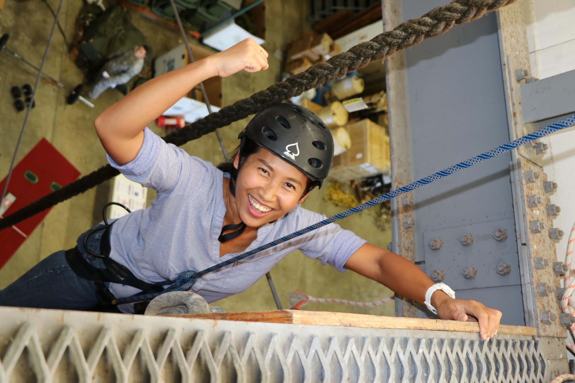 Spouses from the 353rd Special Operations Group received a familiarization flight on a MC-130J Commando II. The 353rd SOG hosted a day of activities at Kadena Air Base to honor military spouses, Oct. 6, 2016. (U.S. Air Force courtesy photo)