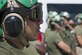 U.S. Marine Corps Tactical Electronic Warfare Squadron 4, troubleshooters, standby prior to a launch at Incirlik Air Base, Turkey, Sept. 16, 2016. Troubleshooter are on hand to ensure all components of an EA-6B Prowler are working properly before a flight. (U.S. Air Force photo by Staff Sgt. Ciara Gosier)
