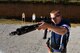 U.S. Air Force 2nd Lt. Casey Ryan, 55th Security Forces Squadron Officer-in-Charge of Logistics, shoots his JP Enterprises CTR-02 rifle at various competition targets at the Eastern Nebraska Gun Club on Sept. 28 in Louisville, Neb.  Ryan is a member of the Air Force’s competition shooting team.  (U.S. Air Force photo by Josh Plueger)