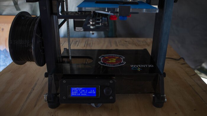 An Invent3D printer assigned to Marine Wing Support Squadron 372  is displayed during a 3-D printer integration exercise at site 50 training area, Wellton, Arizona, Oct. 18, 2016. This exercise was part of Weapons Tactics Instructors course 1-17, a seven week training event hosted by Marine Aviation Weapons and Tactics Squadron One cadre which emphasizes operational integration of the six functions of Marine Corps aviation in support of a Marine Air Ground Task Force. MAWTS-1 provides standardized advanced tactical training and certification of unit instructor qualifications to support Marine aviation Training and Readiness and assists in developing and employing aviation weapons and tactics. 