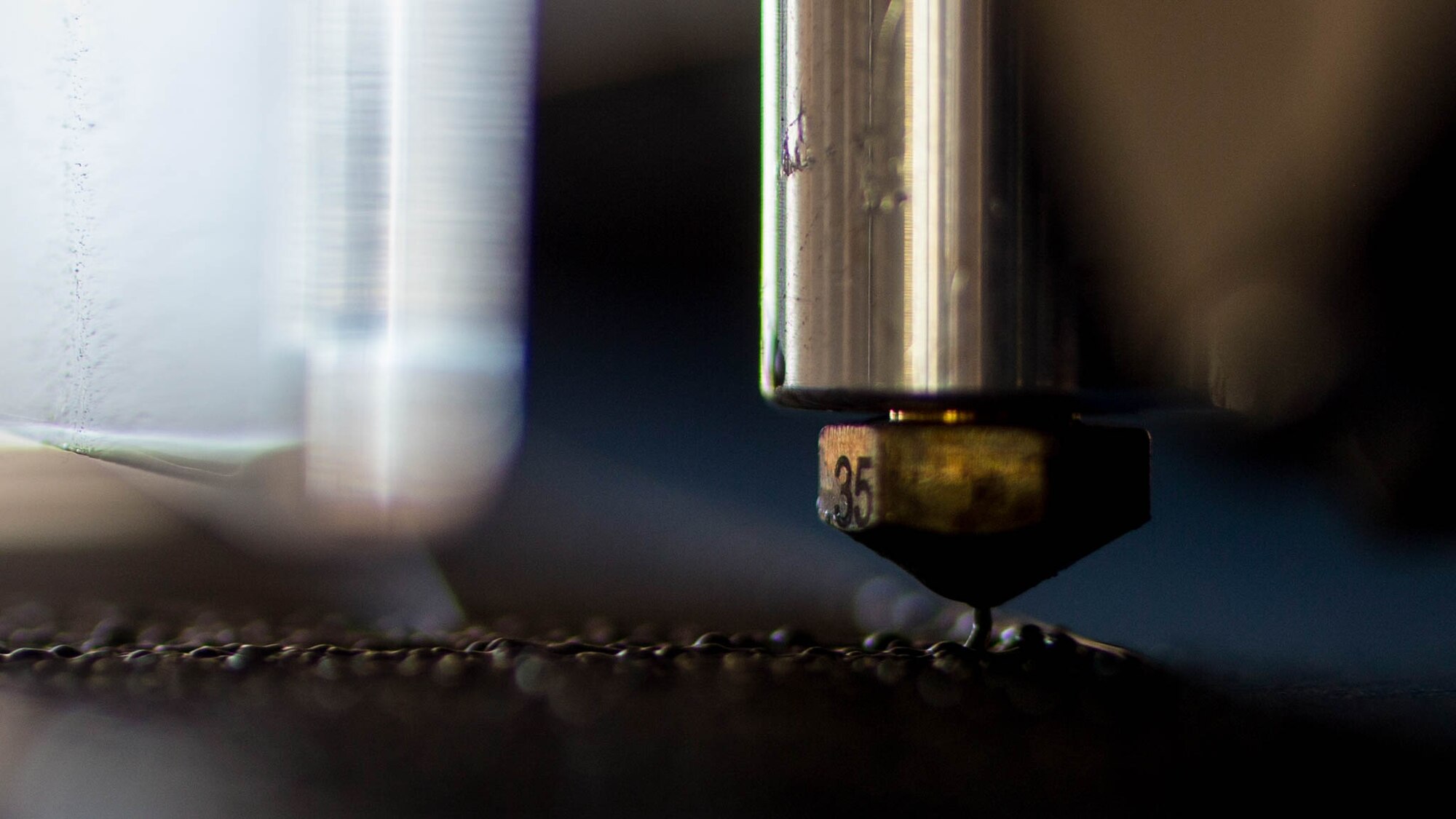 An Invent3D printer assigned to Marine Wing Support Squadron 372 prints a Humvee door handle during a 3-D printer integration exercise at site 50 training area, Wellton, Arizona, Oct. 18, 2016. This exercise was part of Weapons Tactics Instructors course 1-17, a seven week training event hosted by Marine Aviation Weapons and Tactics Squadron One cadre which emphasizes operational integration of the six functions of Marine Corps aviation in support of a Marine Air Ground Task Force. MAWTS-1 provides standardized advanced tactical training and certification of unit instructor qualifications to support Marine aviation Training and Readiness and assists in developing and employing aviation weapons and tactics. 