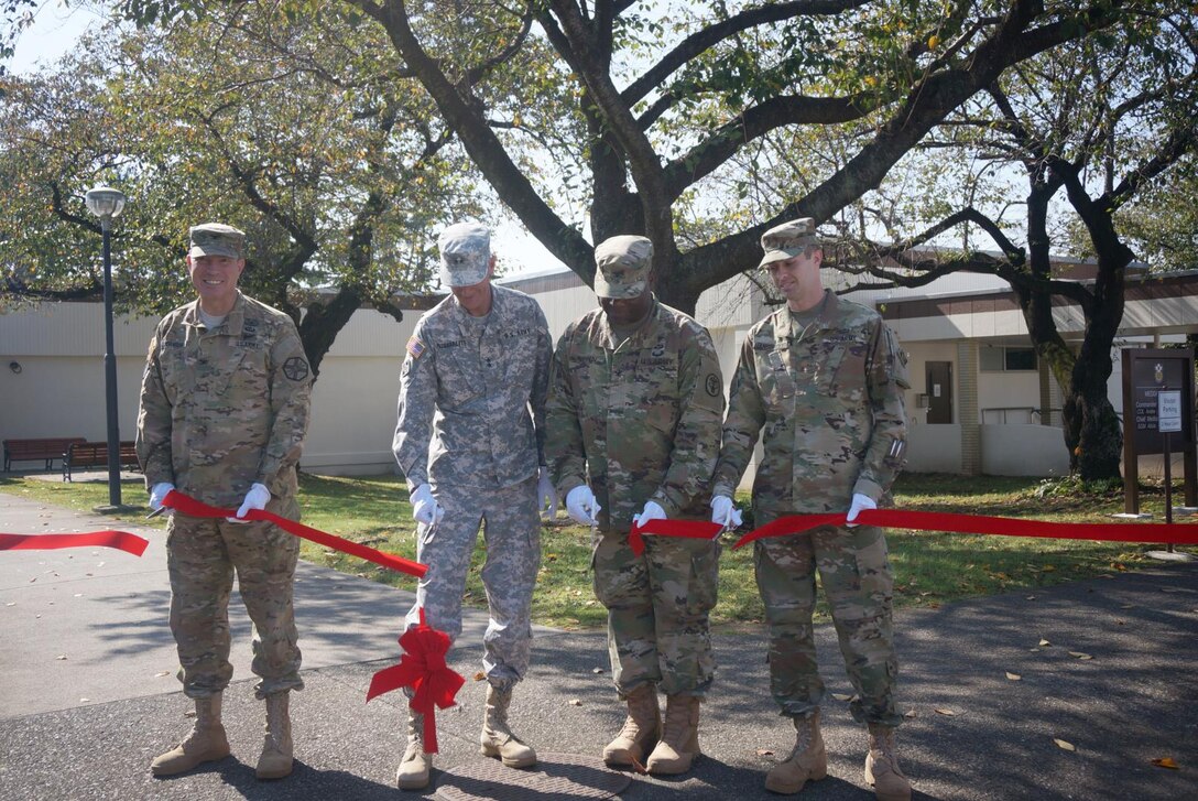 Officials from the U.S. Army Corps of Engineers, Japan District, U.S. Forces Japan, the Garrison, and the U.S. Army Medical Command celebrated completion of the newly renovated Brig Gen. Crawford F. Sams U.S. Army Health Clinic Oct. 20 on Camp Zama, Japan. The facility serves military service members, civilians, and families in Japan.  
