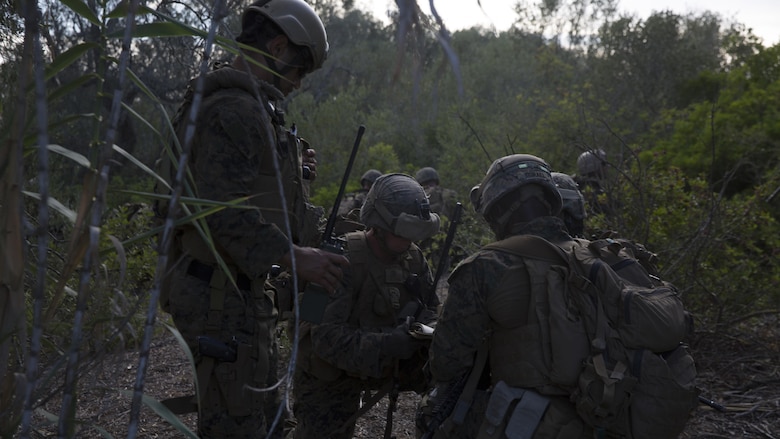 U.S. Marines assigned to Special Purpose Marine Air Ground Task Force-Crisis Response-Africa execute a communication plan during an alert force drill at Morón Air Base, Spain, Oct. 20, 2016. The purpose of the drill was to rehearse and assess the SPMAGTF’s ability to integrate elements and respond to a time-sensitive crisis. SPMAGTF-CR-AF is designed to provide contingency support to U.S. Africa Command, including tactical recovery of aircraft and personnel, embassy reinforcement, support to noncombatant evacuation operations, humanitarian assistance and disaster relief. 
