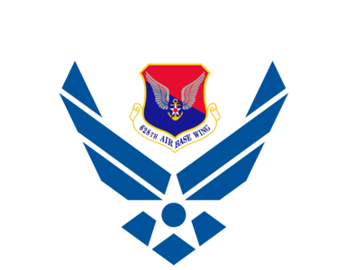 Air Force wings with 628th Air Base Wing logo.