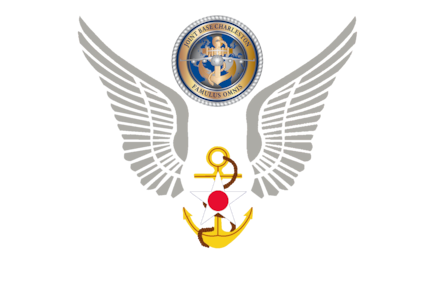 Wings from the 628th Air Base Wing logo with the Joint Base Charleston logo above.